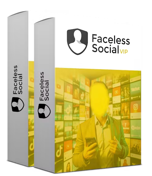 Faceless Social Review – software box and training materials